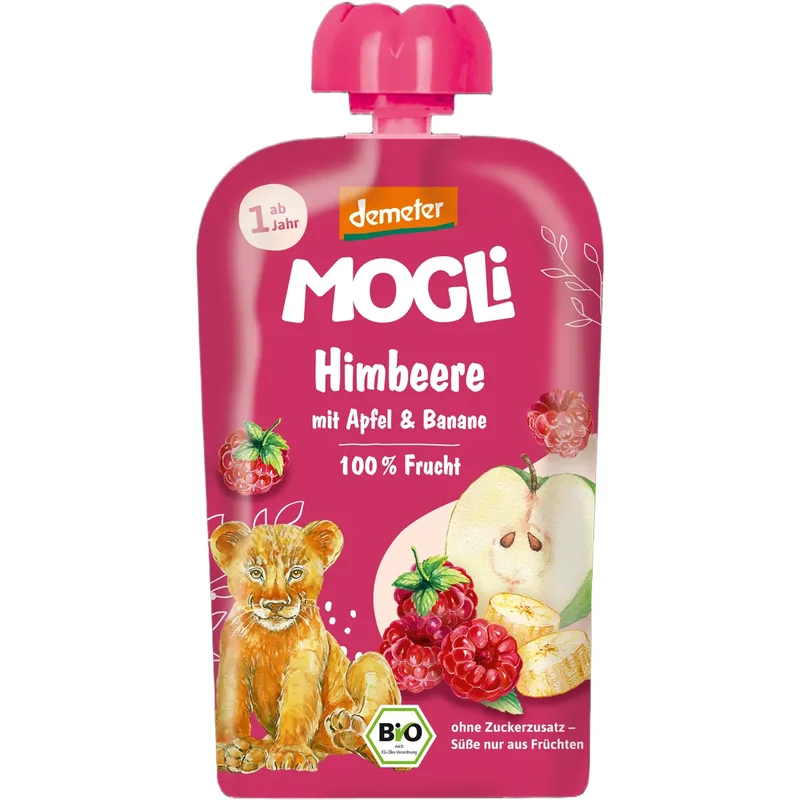 Mogli Piure Zmeura Mere Banana Eco An 100g