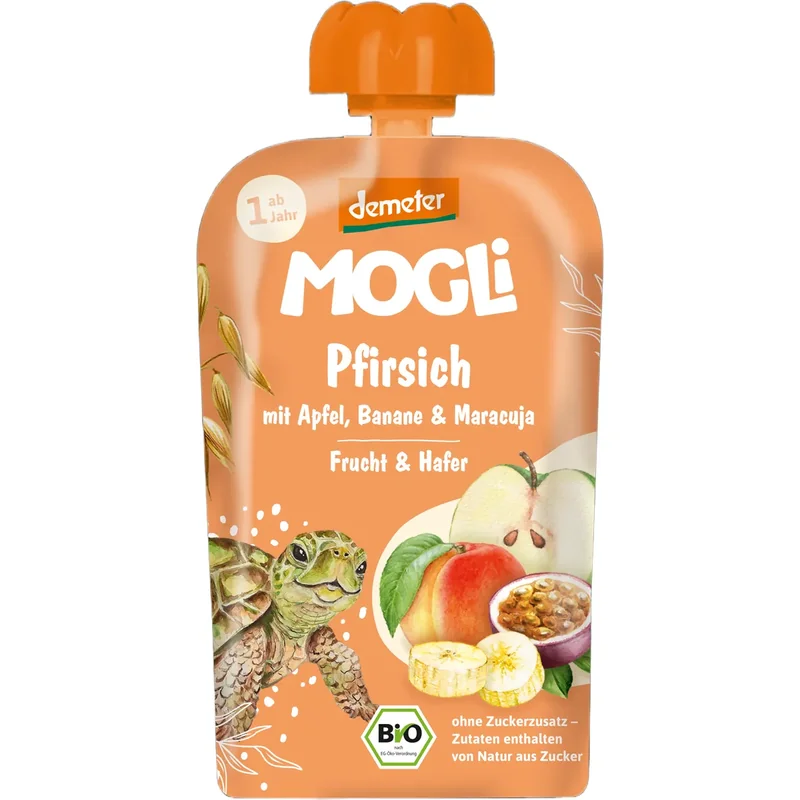 Mogli Piure Piersici Banana Mere Fructul Paisunii Ovaz Eco An 100g