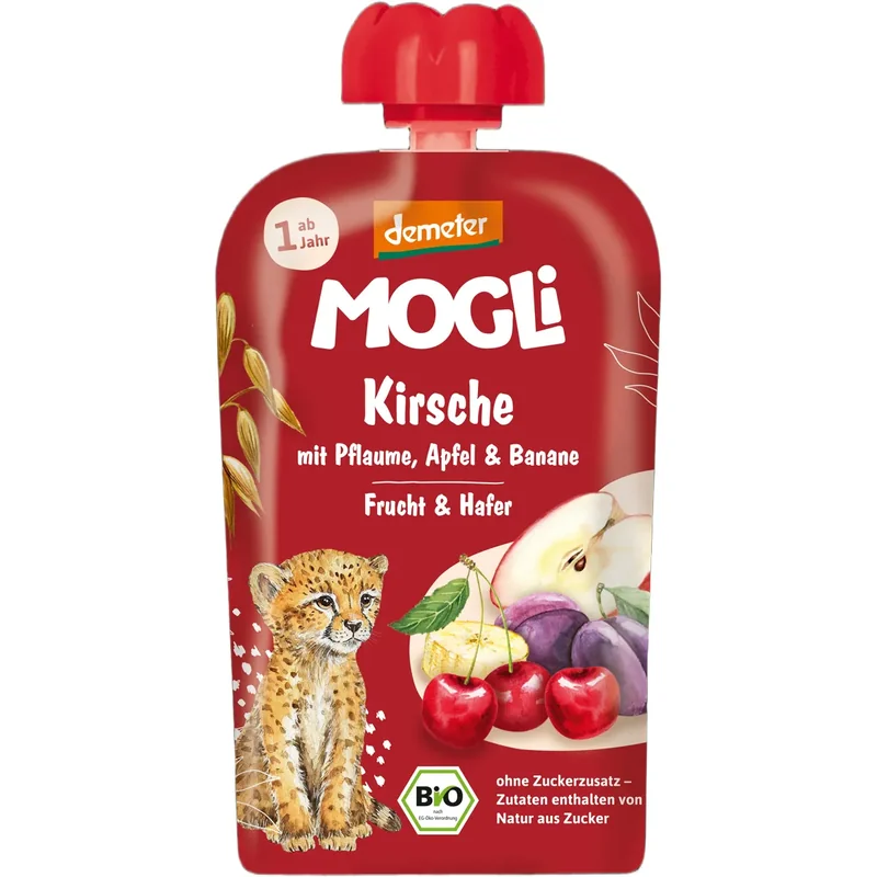 Mogli Piure Visine Prune Banana Mere Ovaz Eco An 100g