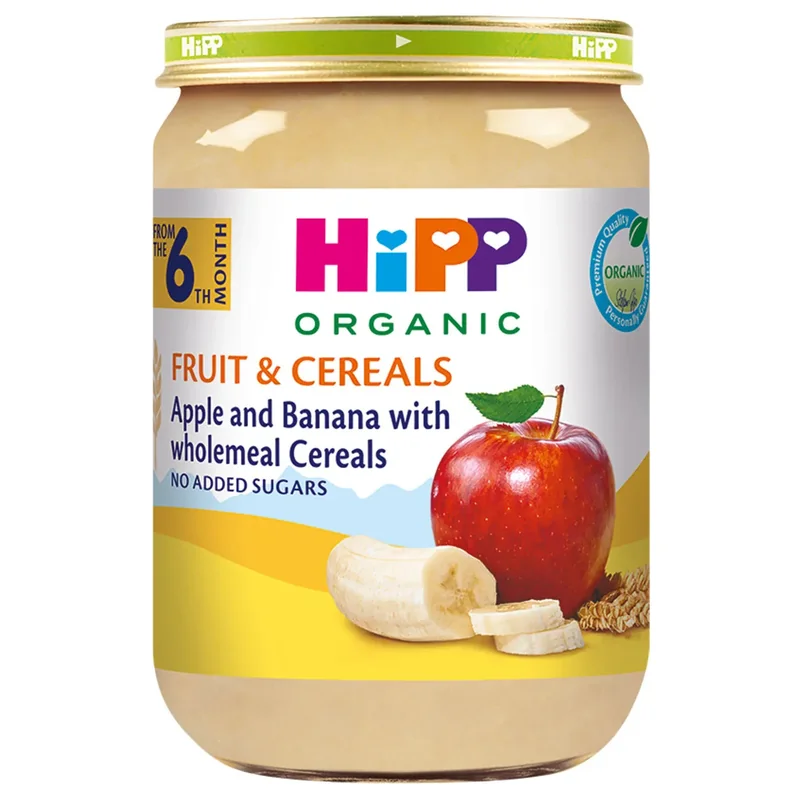 Hipp Piure Fruct Cereale Mar Banana Integrale Luni 190g