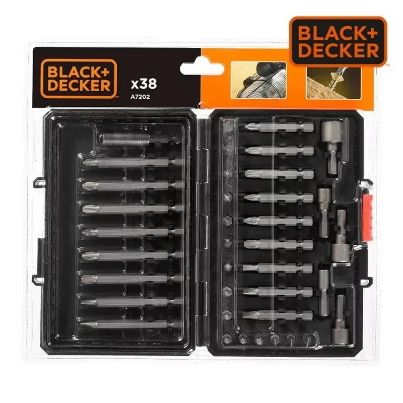 Black & Decker Set Biti Capete Insurubare Decker A7202 Xj Piese A7202xj Black