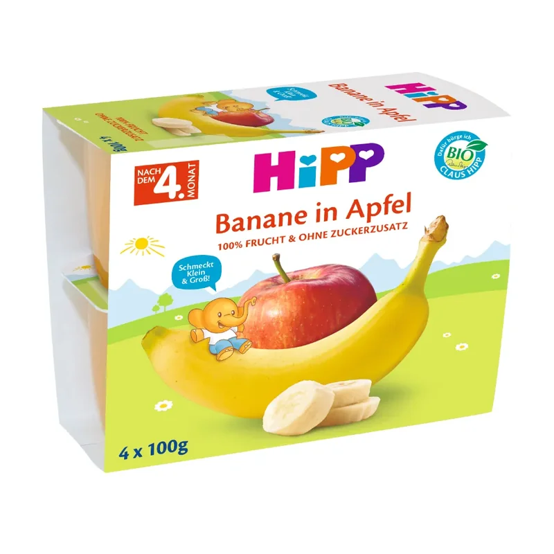 Hipp Piure Banana Mere Luni 4x100g