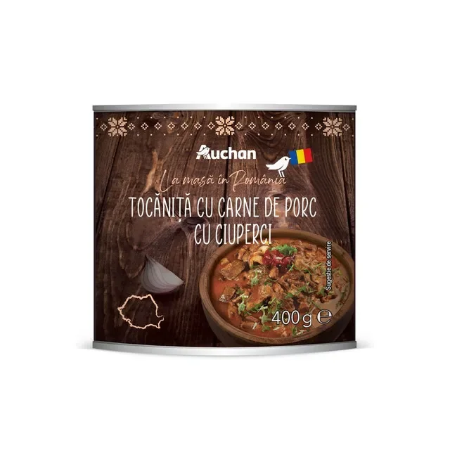 Auchan Tocanita Carne Porc Ciuperci 400g