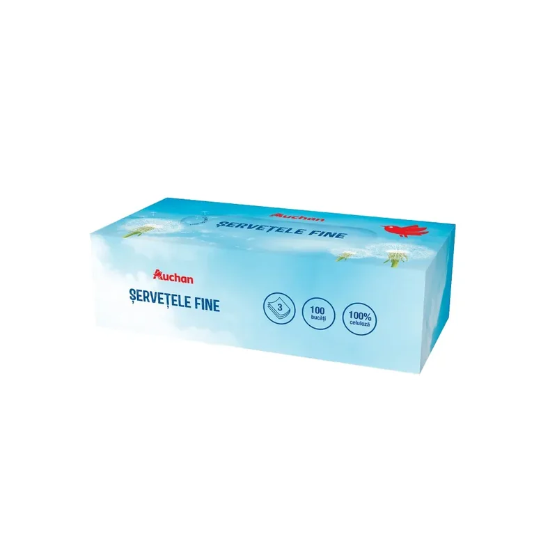 Auchan Servetele Faciale 3 Straturi 100buc