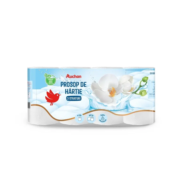 Auchan Prosop Bucatarie 4 Role Straturi 4buc