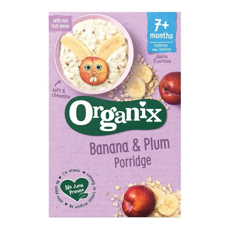 Organix Cereale Ovaz Orez Banana Prune Luni 200g