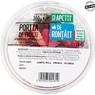 Mega Apetit Apetit Mix Ananas Struguri Capsuni 300g