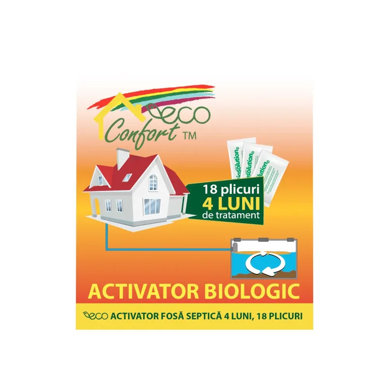 Eco Confort Bioactivator Intretinere Fosa Luni Confort Plicuri Eco 18buc