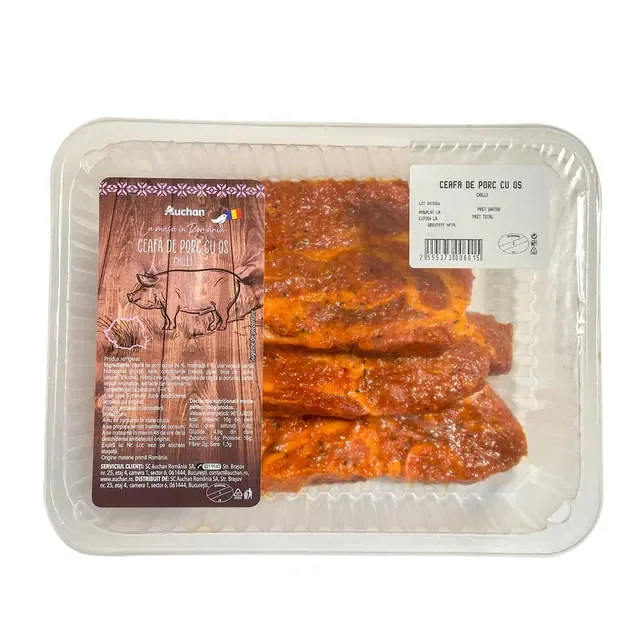 Auchan Ceafa Porc Os Chilli Masa Romania Cu_os 1000g
