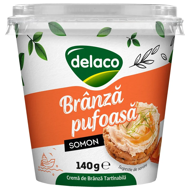 Delaco Branza Pufoasa Somon Cream 140g