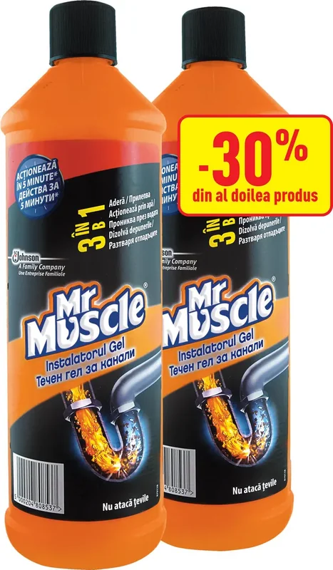 Johnson's Baby Gel Hidraulic Desfundare Tevi Mr Muscle Instalatorul 1000ml
