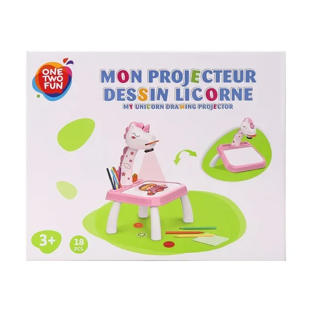 One Two Fun Jucarie Proiector Unicorn 18 Piese