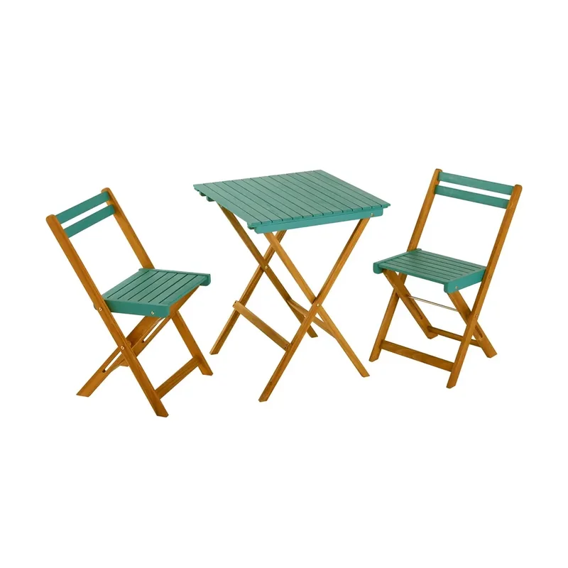 Garden Star Set Mobilier Pliabil Star Lemn Scaune Masa Patrata