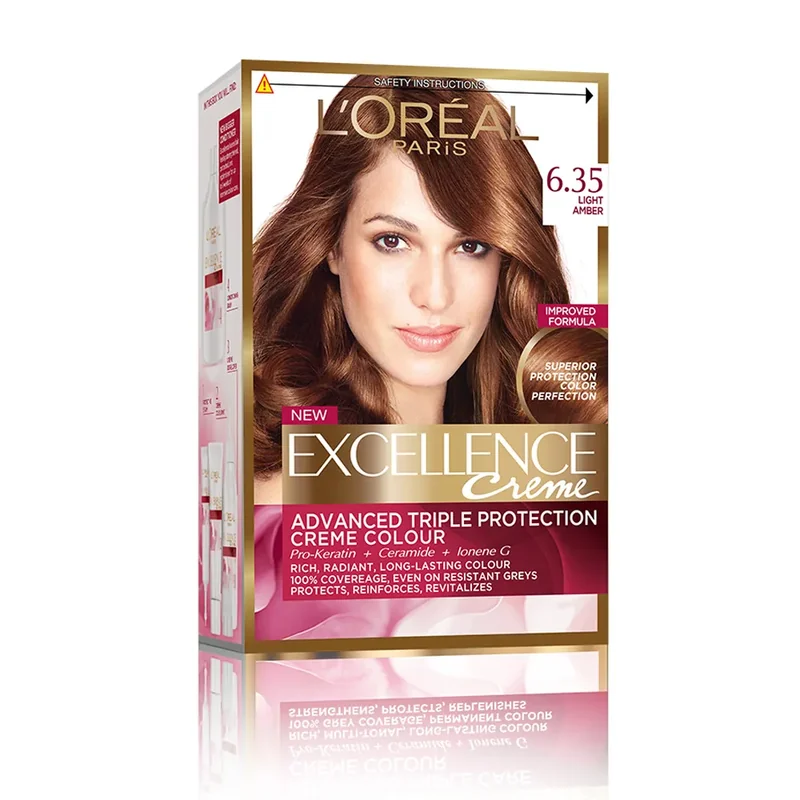 L'Oreal Vopsea Par Permanenta Excellence Creme Light Amber 6-35