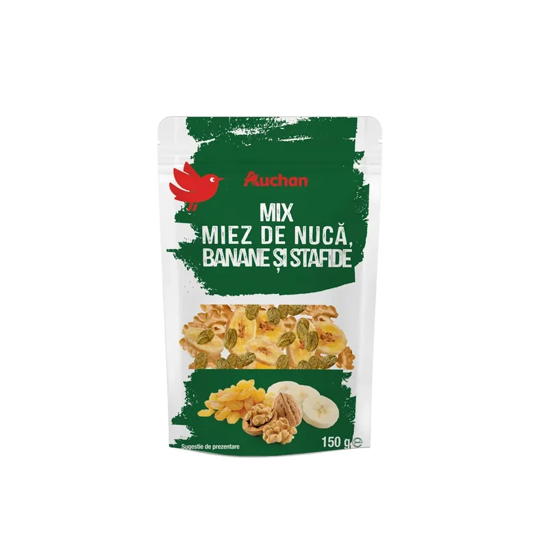 Auchan Mix Miez Nuca Banana Stafide 150g