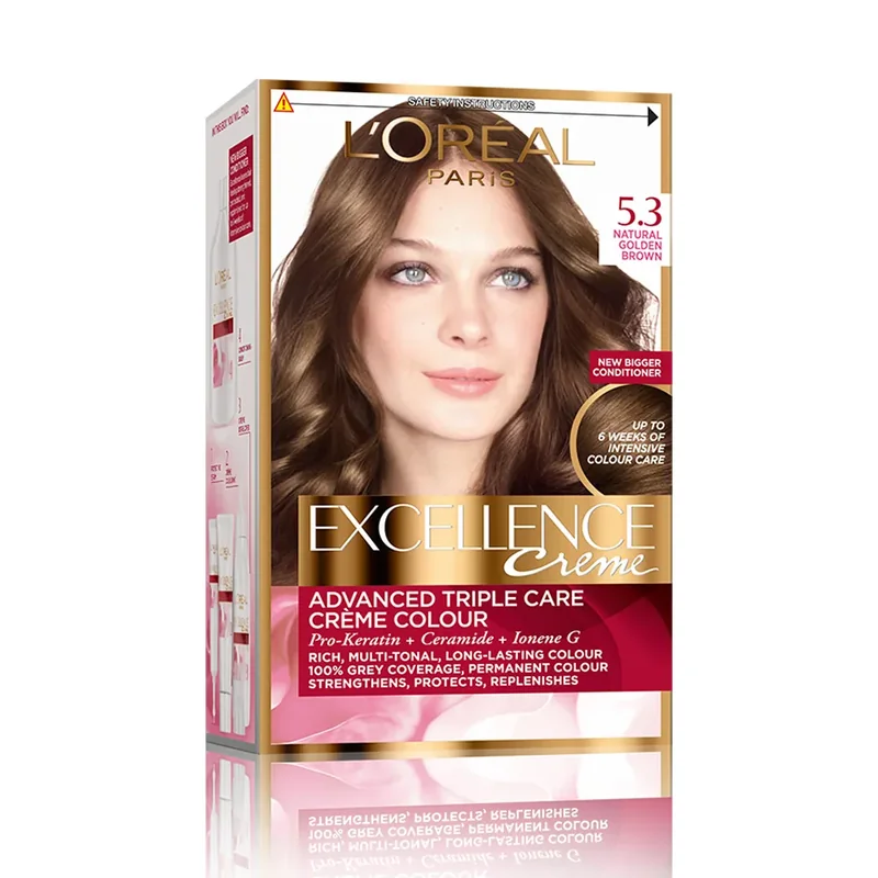 L'Oreal Vopsea Par Permanenta Excellence Creme Golden Brown Natural 5-3
