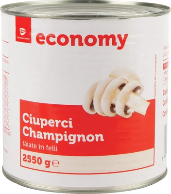 Transgourmet Economy Economy Ciuperci Champignion Taiate Felii 2550g