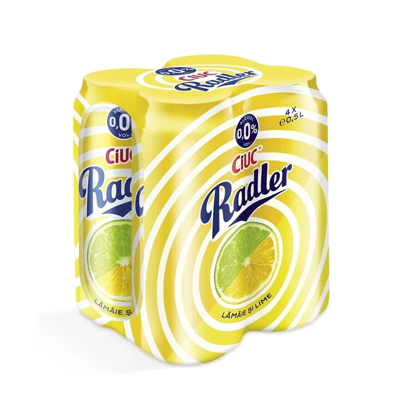 Ciuc Radler Bere Blonda Aromatizata Radler Lamaie Lime Fara_alcool 4x500ml