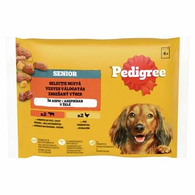Pedigree Hrana Umeda Caini Seniori Mix Vita Ficat Pui Pasare 4x100g