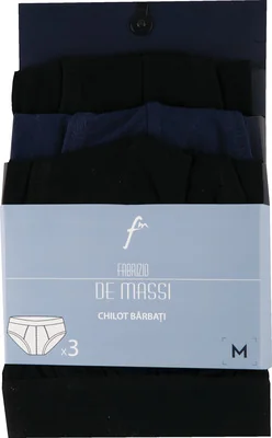 FABRIZIO DE MASSI Set Chiloti Barbati Bumbac V1 XXL 95% 3buc