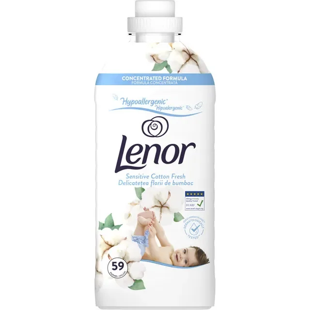 Lenor Balsam Rufe Sensitive Cotton Fresh Spalari 1239ml
