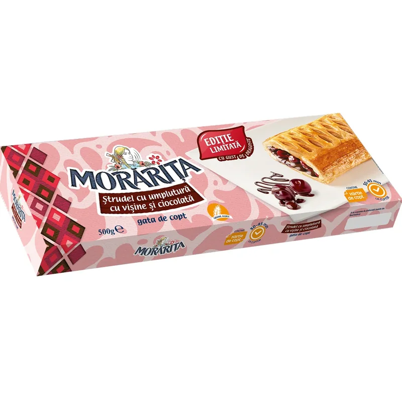 Morarita Strudel Visine Ciocolata 500g