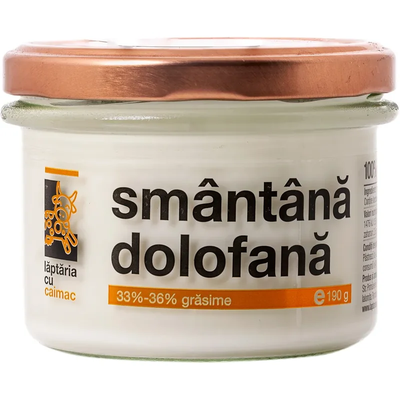 Laptaria cu caimac Smantana Dolofana Caimac Grasime 190g