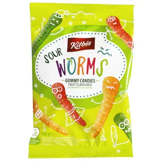 Kitbis Viermisori Bomboane Fructe Acrisoare Gumate 100g