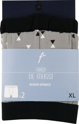 FABRIZIO DE MASSI Set Boxeri Barbati Bumbac V2 XXL 95% 2buc