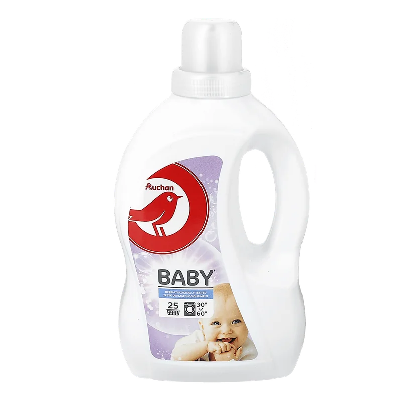 Auchan Detergent Lichid Rufe Textile Bebe 25 Spalari 1500ml