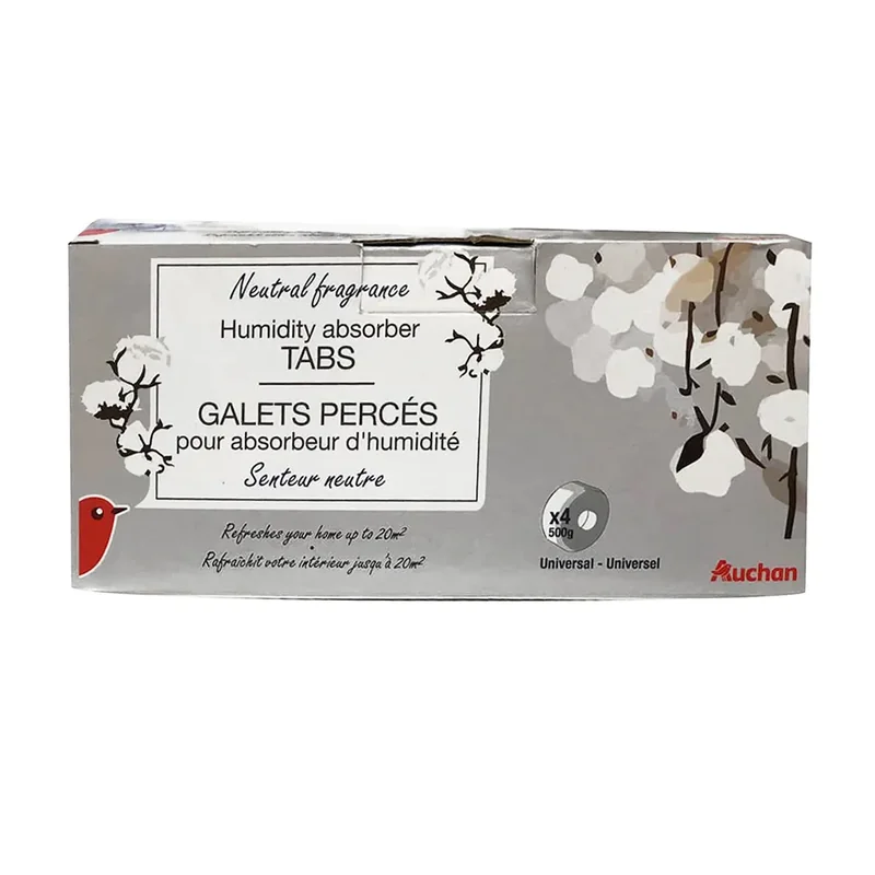 Auchan Set Rezerve Dezumidifcator Parfum Neutru 4x500g