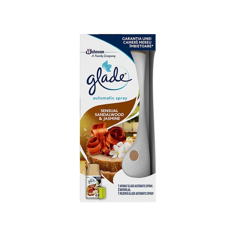 Glade Odorizant Camera Automatic Spray Ap Sandalwood Aparat 269ml