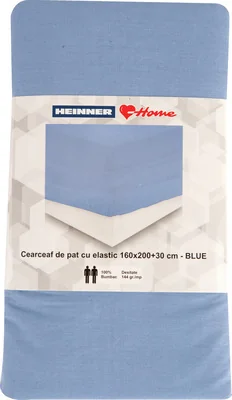 HEINNER Cearceaf Pat 160x200 Cm Elastic Colturi Bumbac 0%