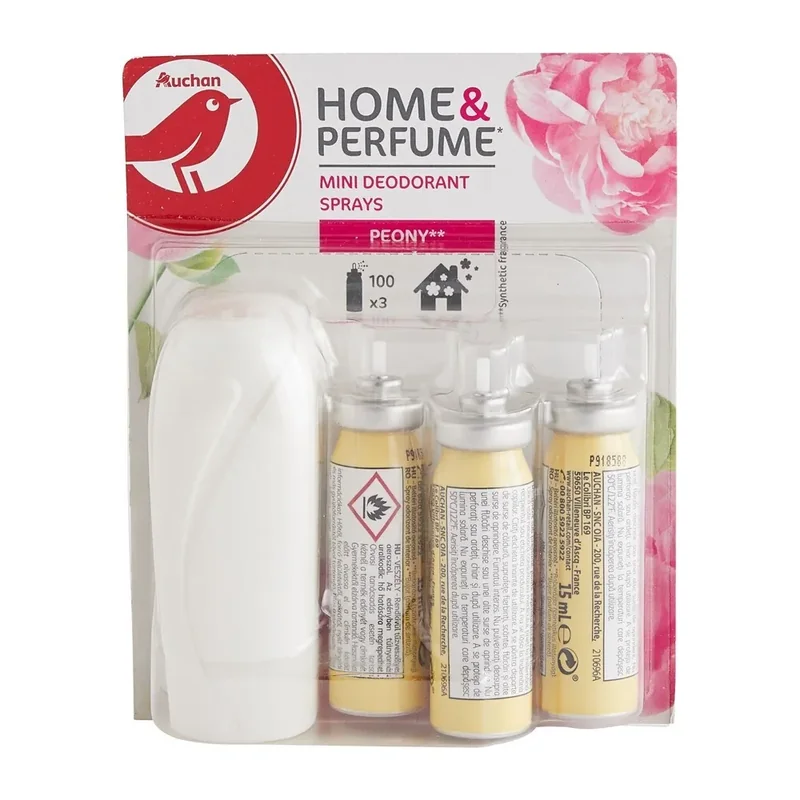 Auchan Odorizant Camera Rezerve Bujor 3x15ml