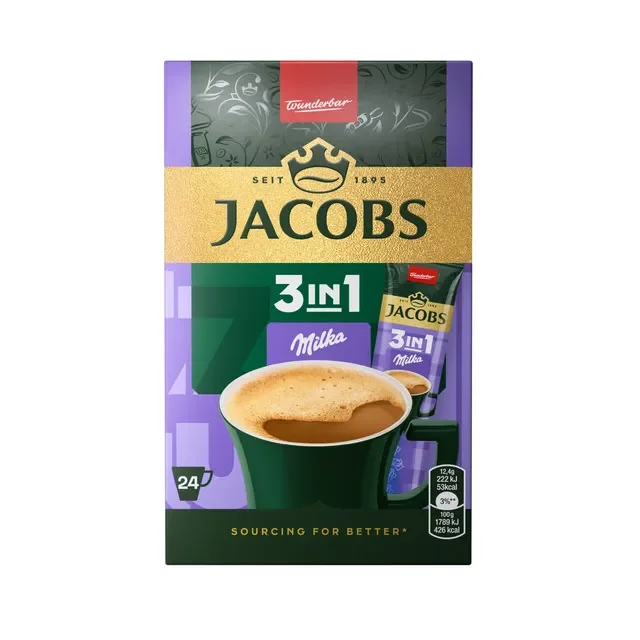 Jacobs Cafea Instant 3 Milka 24x12.4g