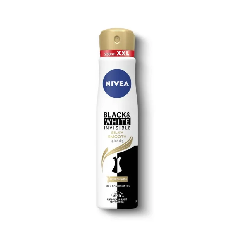 Nivea Deodorant Spray Black White Invisible Silky Smooth 250ml