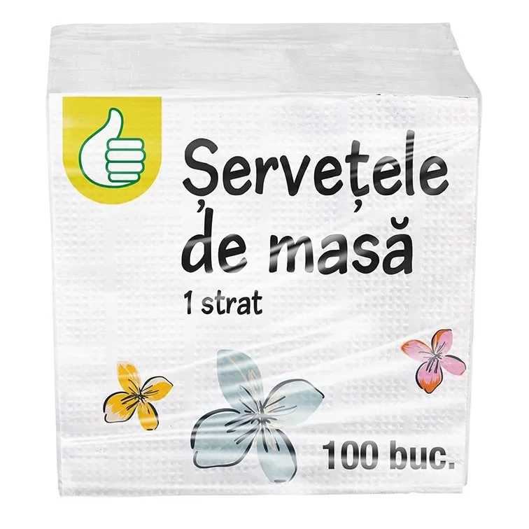 Auchan Servetele Masa 1 Strat 30cm 30x30 Cm 100buc