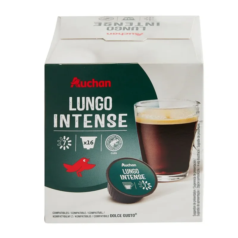 Auchan Capsule Cafea Lungo Intenso Compatibile Dolce Gusto 16 16buc