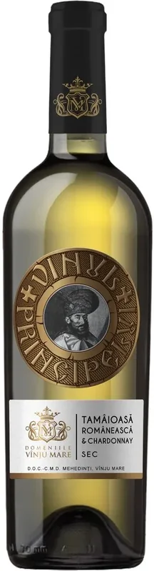 Domeniile Vinju Mare Vin Alb Sec Vinju Mare Vinul Principelui Tamaioasa Romaneasca Chardonnay 750ml