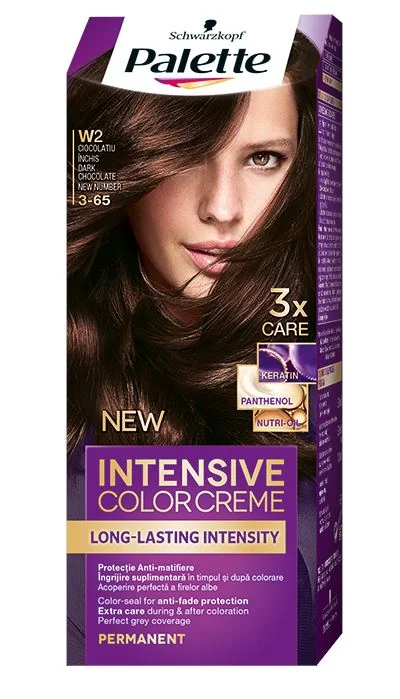 PALETTE Intensive Color Creme Vopsea Par Nuanta W2 Ciocolatiu Inchis 110ml