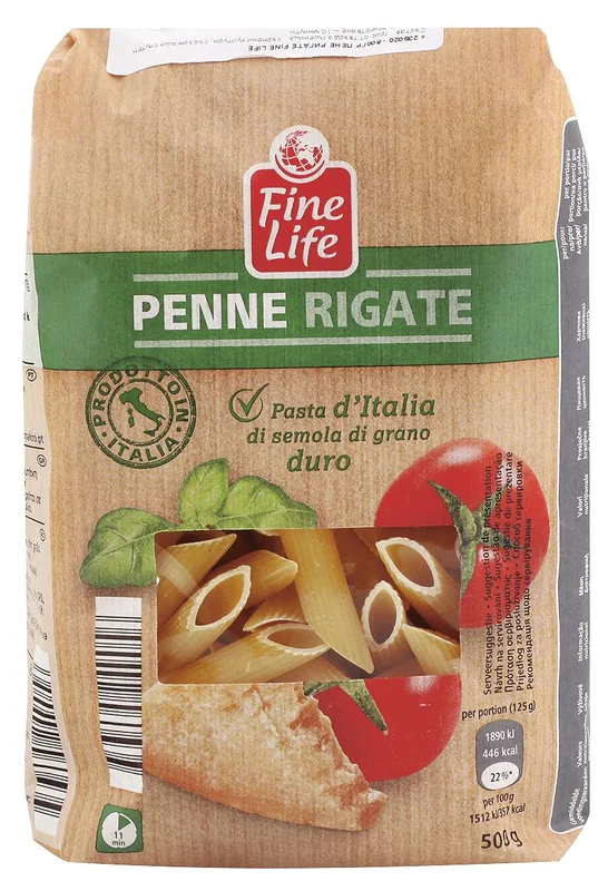 FINE LIFE Life Penne Rigate Grau Dur 500g