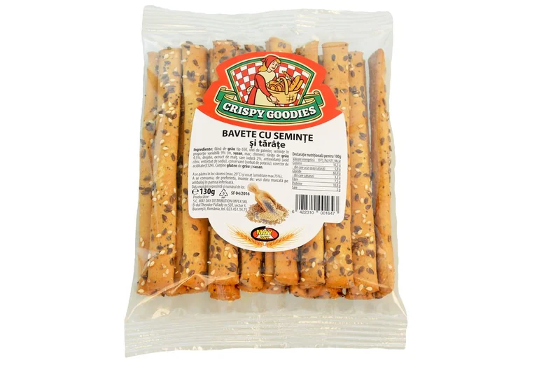 Crispy Goodies Bavete Seminte Tarate 130g