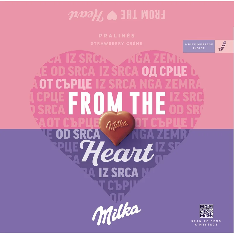 MILKA Praline Cream Capsuni 110g