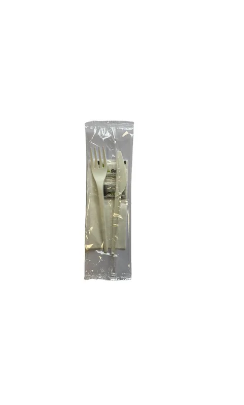 BEST PACKING Packing Tacamuri Biodegradabile Ambalate Individual Furculita Cutit Servetel Inclus 1050g