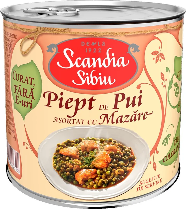 SCANDIA SIBIU Sibiu Mazare Piept Pui Pasare 6x400g