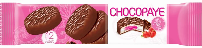 CHOCO PAYE Paye Biscuiti Cacao Jeleu Capsuni 216g