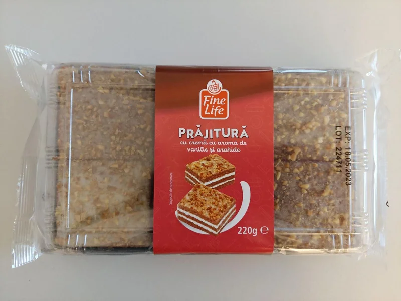 FINE LIFE Life Prajitura Cream Vanilie Arahide 220g