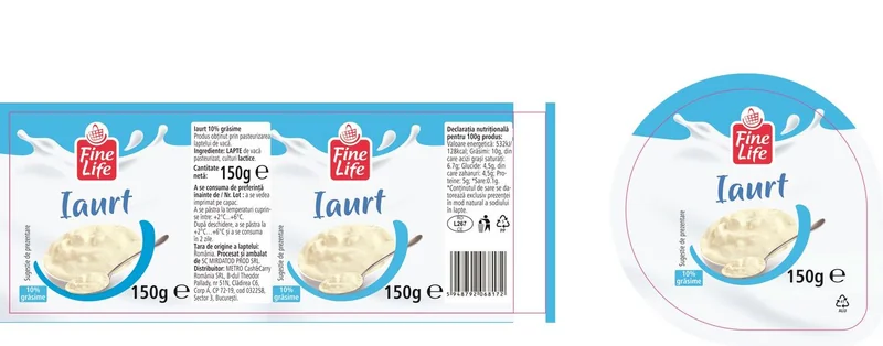 FINE LIFE Life Iaurt Grasime 10% 150g