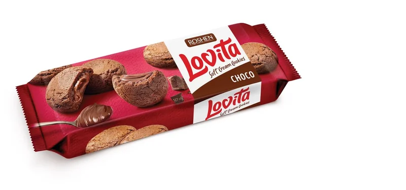 Roshen Cream Cacao Lovita Cco Cookies Soft Umplutura 127g