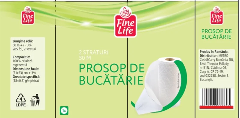 FINE LIFE Life Prosop Bucatarie Straturi 50m 424g
